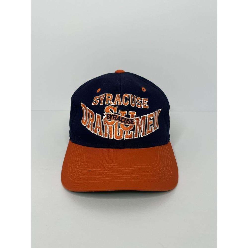 Vtg 90s NCAA G Cap Wave Syracuse Orangemen Snapback Hat Cap‎ Navy Orange